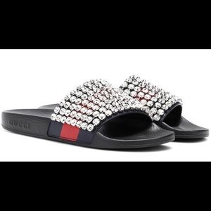 AUTHENTIC GUCCI | Crystal embellished slides